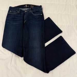 7 For All Mankind Dark Indigo Boot Cut Jeans Size 28 EUC